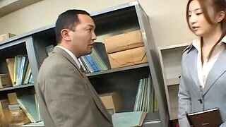 Senna Kurosaki with large natural tits gets fucked away from her boss