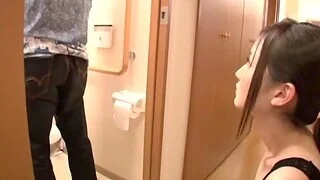 Mizuki Noa wearing fishnet lingerie moans while being fucked