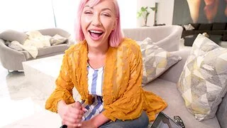 Kinky Adira Allure with pink hair enjoys while being fucked