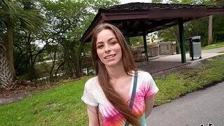 Hardcore interracial carnal knowledge in the car relative to horny stranger Renee Rose