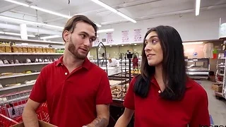 Hardcore fucking in the store with sexy Latina Aubry Babcock